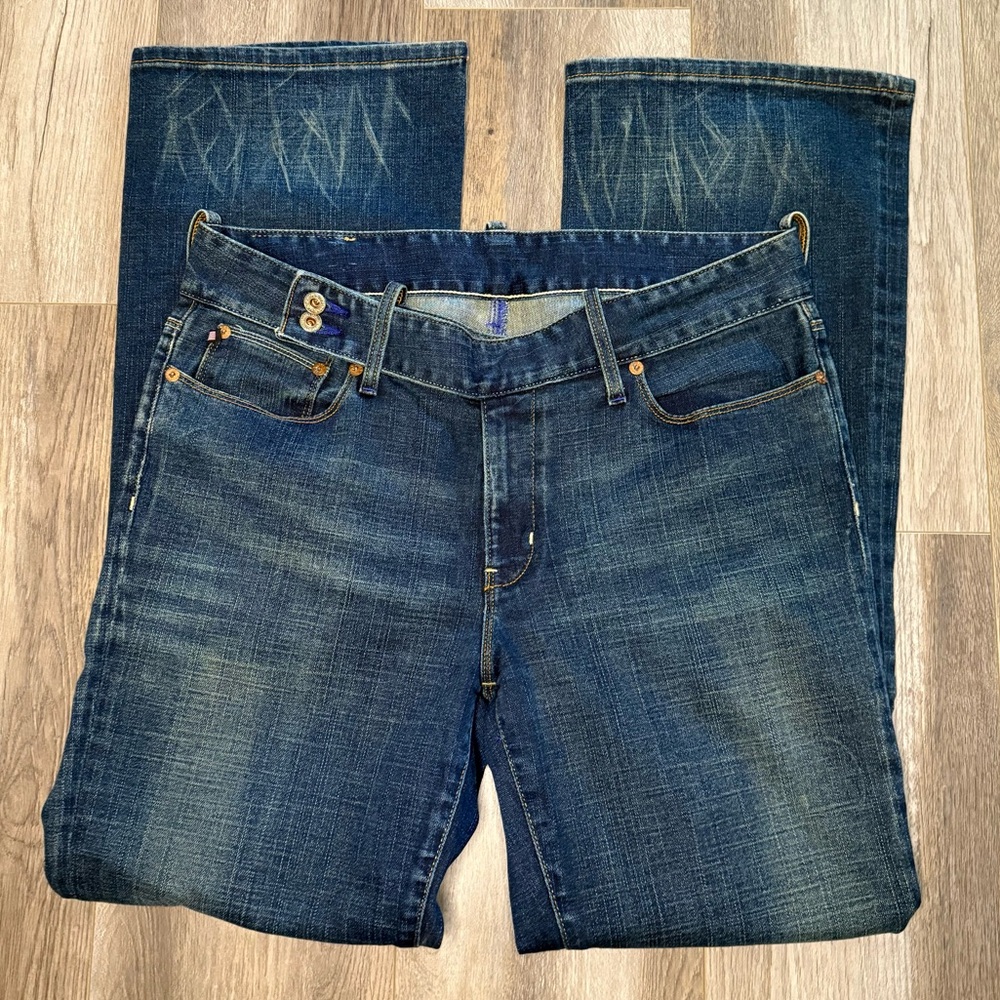 Polo Blue Washed Denim Boot Cut Jeans 12x32